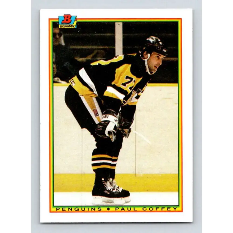 1990-91 Bowman #211 Paul Coffey NM-MT Pittsburgh Penguins Hockey Card - Hockey Card Single