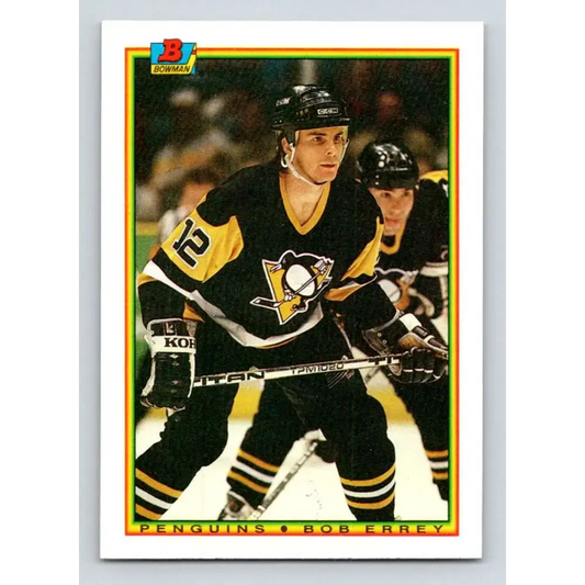 1990-91 Bowman #212 Bob Errey NM-MT Pittsburgh Penguins Hockey Card