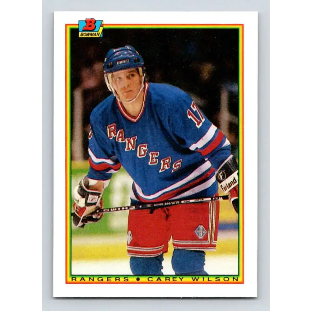 1990-91 Bowman #214 Carey Wilson NM-MT New York Rangers Hockey Card