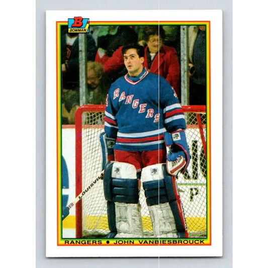 1990-91 Bowman #222 John Vanbiesbrouck NM-MT New York Rangers Hockey Card