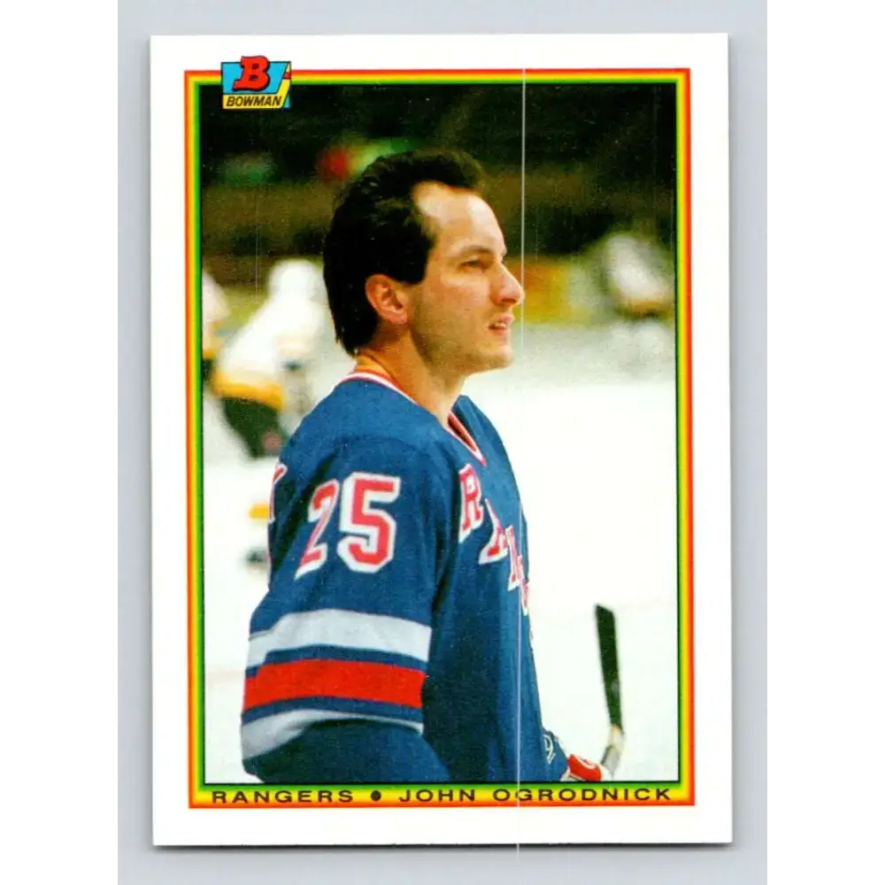 1990-91 Bowman #223 John Ogrodnick NM-MT New York Rangers Hockey Card - Hockey Card Single