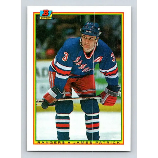 1990-91 Bowman #225 James Patrick NM-MT New York Rangers Hockey Card