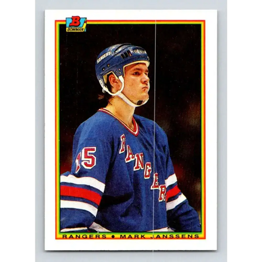 1990-91 Bowman #226 Mark Janssens NM-MT New York Rangers Hockey Card