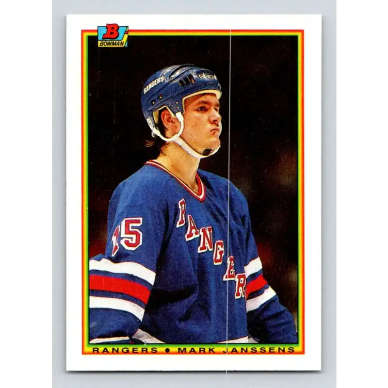 1990-91 Bowman #226 Mark Janssens NM-MT New York Rangers Hockey Card - Hockey Card Single