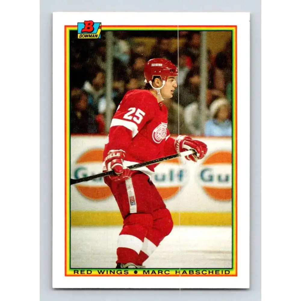 1990-91 Bowman #228 Marc Habscheid NM-MT Detroit Red Wings Hockey Card - Hockey Card Single
