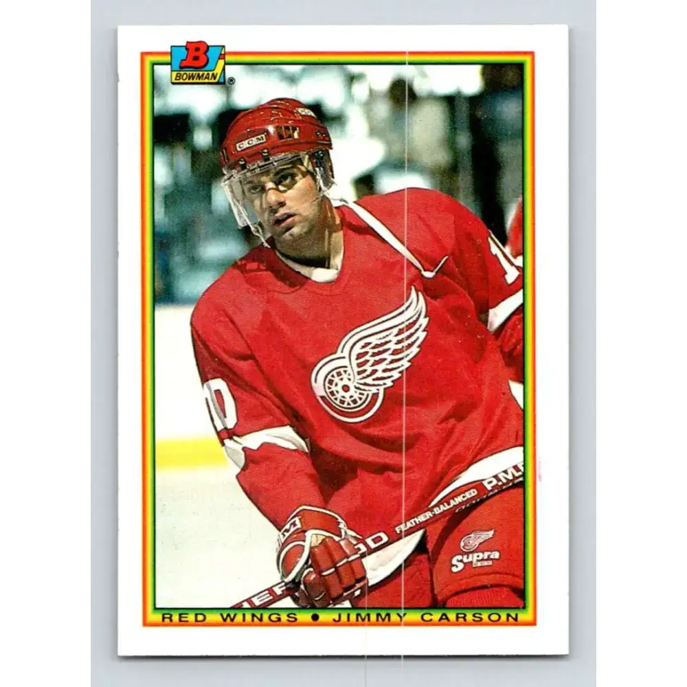 1990-91 Bowman #229 Jimmy Carson NM-MT Detroit Red Wings Hockey Card - Hockey Card Single