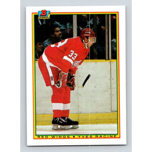 1990-91 Bowman #230 Yves Racine NM-MT RC Rookie Detroit Red Wings Hockey Card