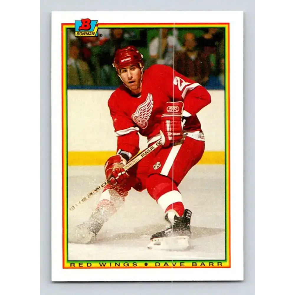 1990-91 Bowman #231 Dave Barr NM-MT Detroit Red Wings Hockey Card - Hockey Card Single