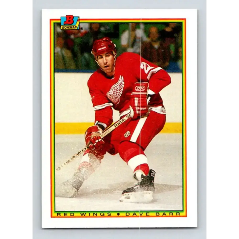 1990-91 Bowman #231 Dave Barr NM-MT Detroit Red Wings Hockey Card - Hockey Card Single