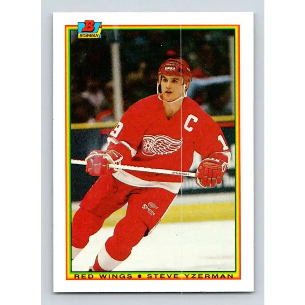 1990-91 Bowman #233 Steve Yzerman NM-MT Detroit Red Wings Hockey Card - Hockey Card Single