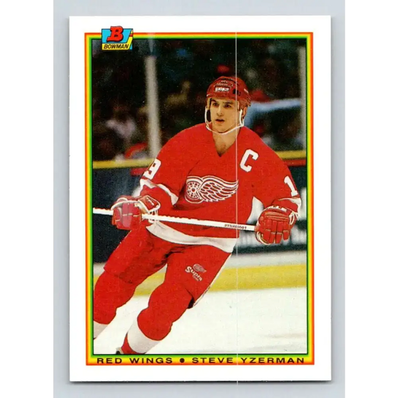 1990-91 Bowman #233 Steve Yzerman NM-MT Detroit Red Wings Hockey Card - Hockey Card Single
