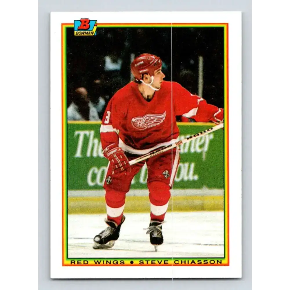 1990-91 Bowman #234 Steve Chiasson NM-MT Detroit Red Wings Hockey Card - Hockey Card Single