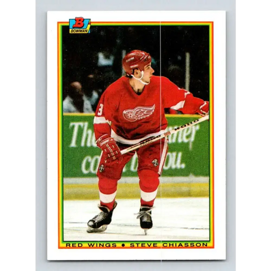 1990-91 Bowman #234 Steve Chiasson NM-MT Detroit Red Wings Hockey Card
