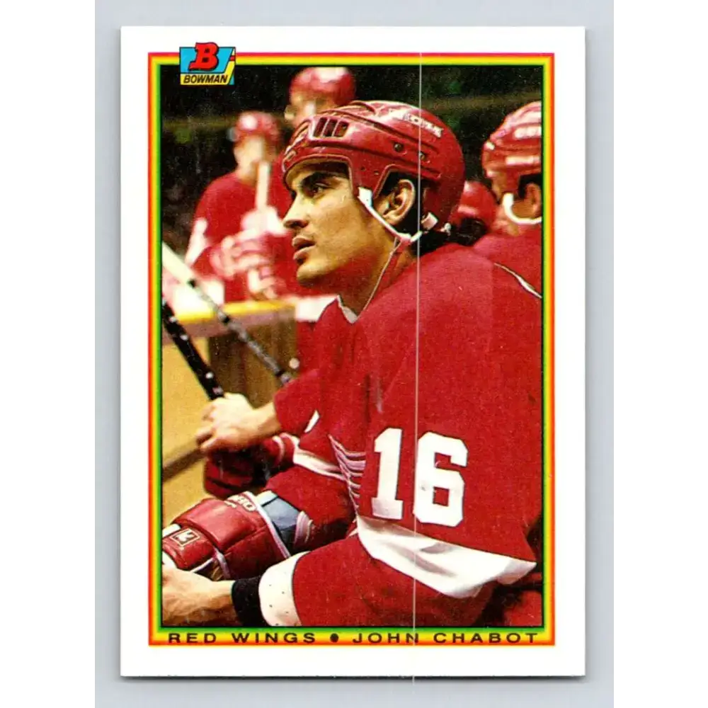 1990-91 Bowman #236 John Chabot NM-MT Detroit Red Wings Hockey Card - Hockey Card Single