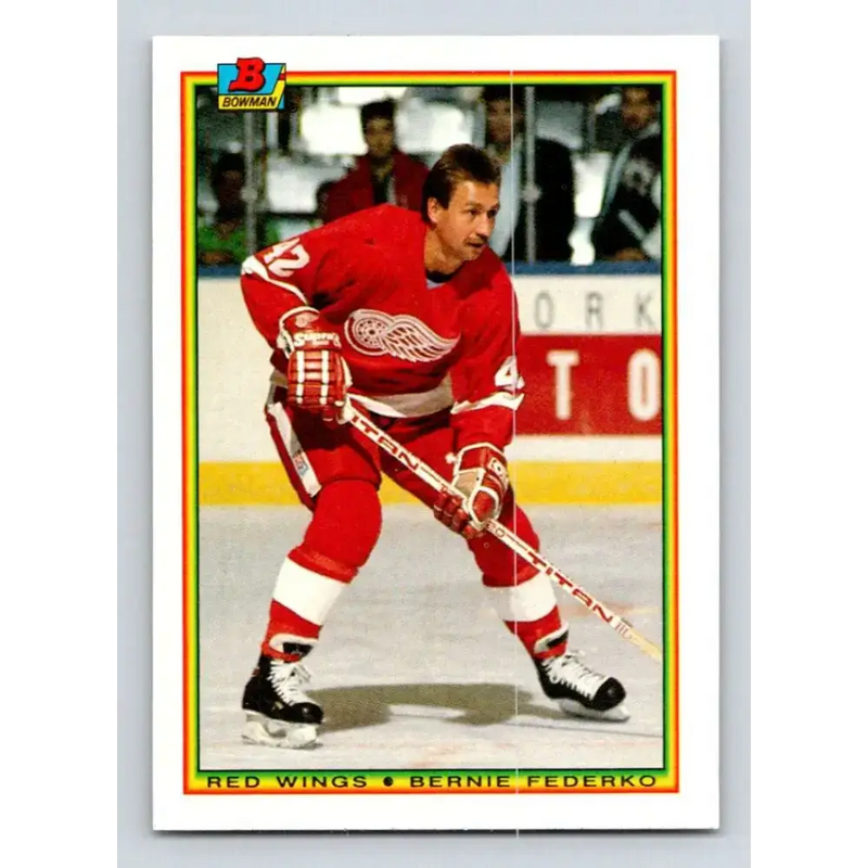 1990-91 Bowman #238 Bernie Federko NM-MT Detroit Red Wings Hockey Card - Hockey Card Single