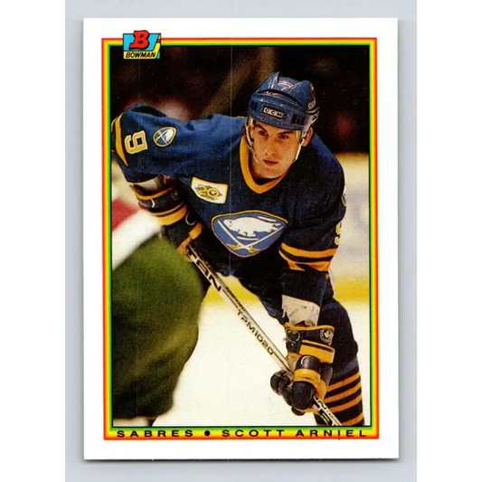 1990-91 Bowman #243 Scott Arniel NM-MT Buffalo Sabres Hockey Card