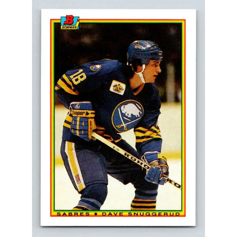1990-91 Bowman #249 Dave Snuggerud NM-MT Buffalo Sabres Hockey Card - Hockey Card Single