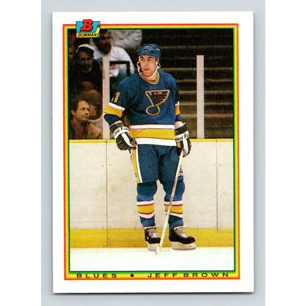1990-91 Bowman #25 Jeff Brown NM-MT St. Louis Blues Hockey Card