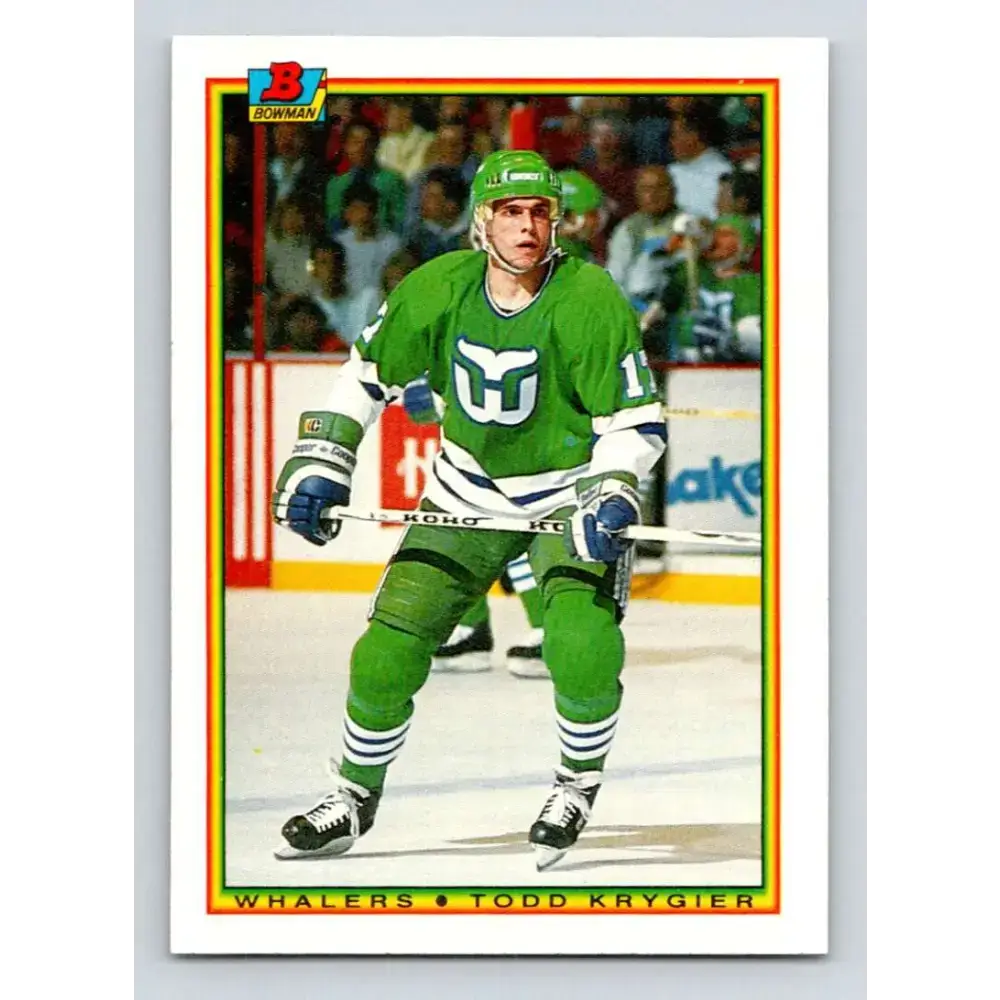 1990-91 Bowman #251 Todd Krygier NM-MT Hartford Whalers Hockey Card - Hockey Card Single