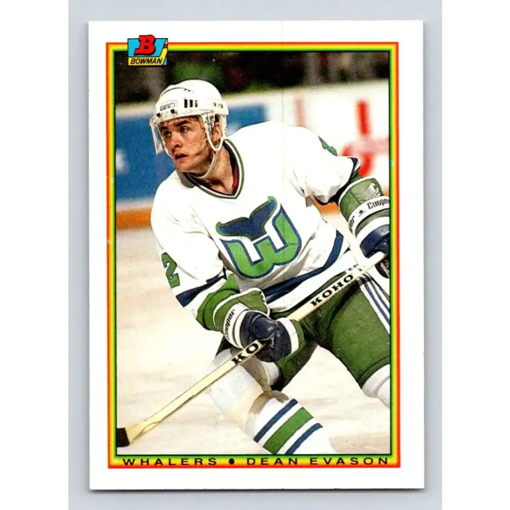 1990-91 Bowman #262 Dean Evason NM-MT Hartford Whalers Hockey Card