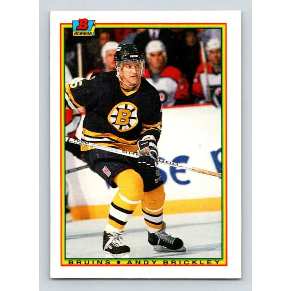 1990-91 Bowman #27 Andy Brickley NM-MT Calgary Flames Hockey Card - Hockey Card Single