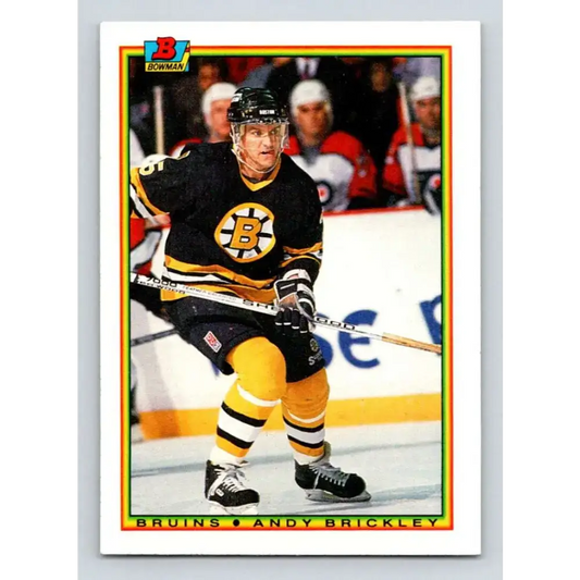 1990-91 Bowman #27 Andy Brickley NM-MT Calgary Flames Hockey Card - Hockey Card Single
