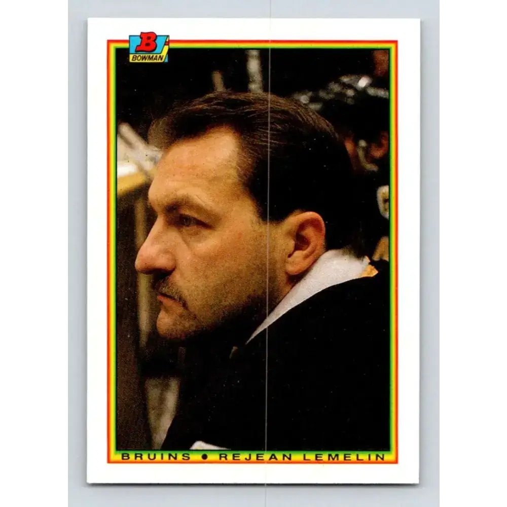1990-91 Bowman #32 Rejean Lemelin NM-MT Calgary Flames Hockey Card - Hockey Card Single