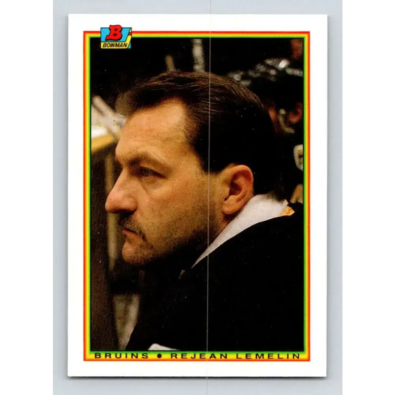1990-91 Bowman #32 Rejean Lemelin NM-MT Calgary Flames Hockey Card - Hockey Card Single