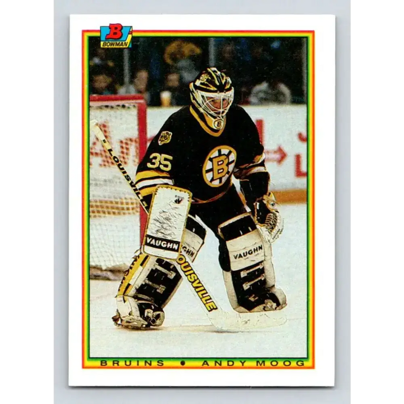 1990-91 Bowman #35 Andy Moog NM-MT Calgary Flames Hockey Card