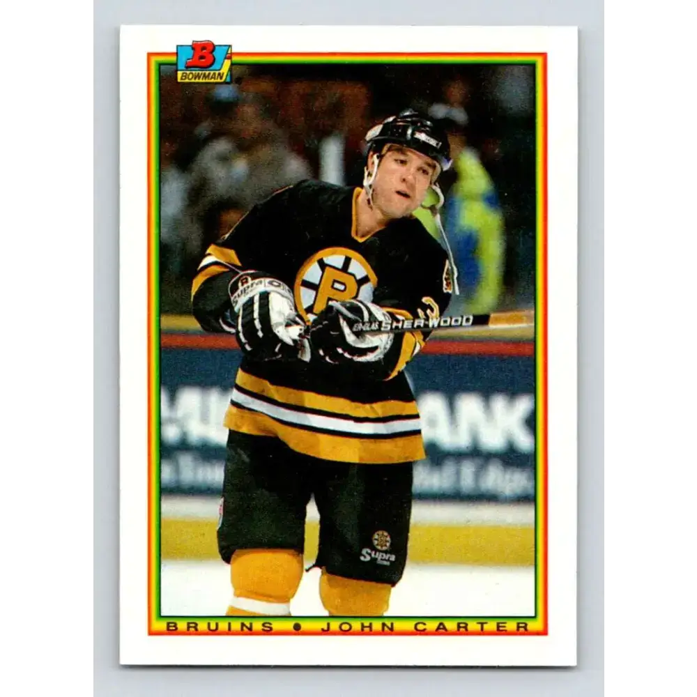 1990-91 Bowman #39 John Carter NM-MT Calgary Flames Hockey Card - Hockey Card Single