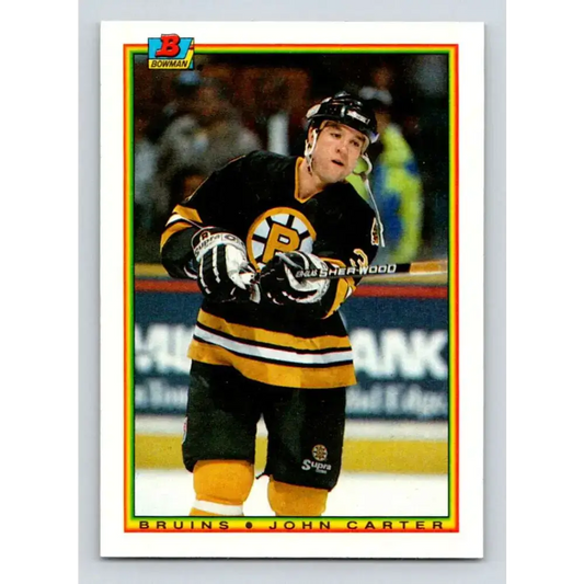 1990-91 Bowman #39 John Carter NM-MT Calgary Flames Hockey Card - Hockey Card Single