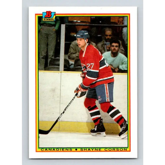 1990-91 Bowman #41 Shayne Corson NM-MT Montreal Canadiens Hockey Card - Hockey Card Single