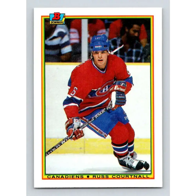 1990-91 Bowman #47 Russ Courtnall NM-MT Montreal Canadiens Hockey Card - Hockey Card Single