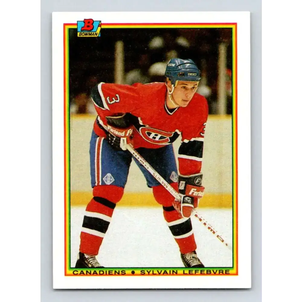 1990-91 Bowman #48 Sylvain Lefebvre NM-MT Montreal Canadiens Hockey Card