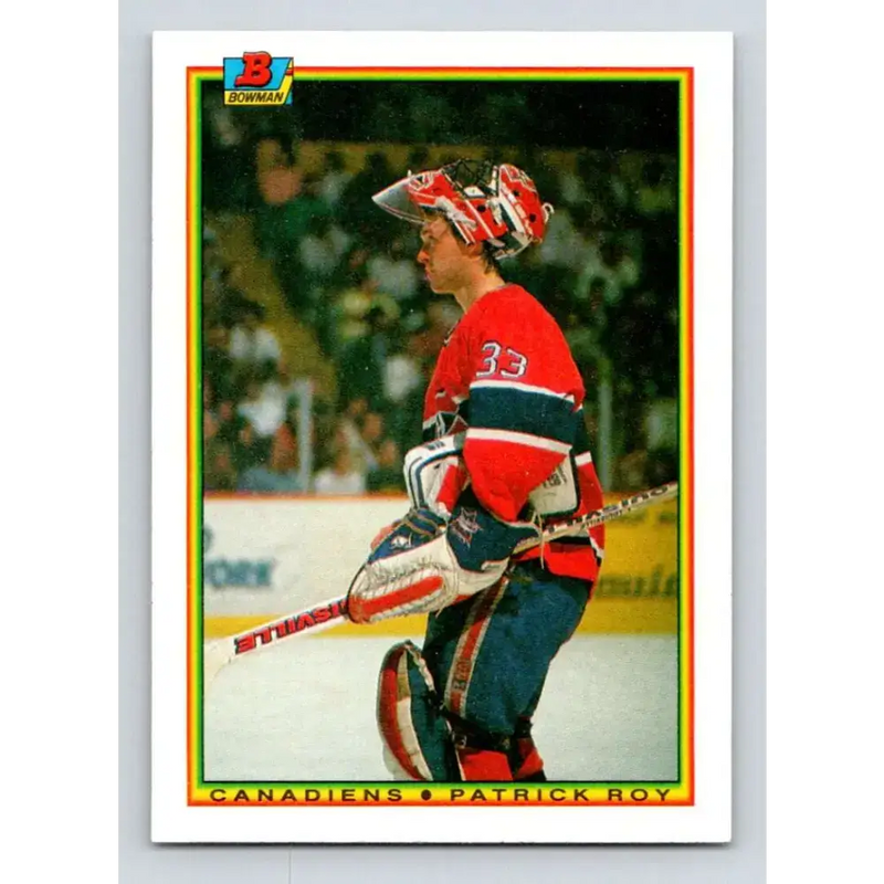 1990-91 Bowman #50 Patrick Roy NM-MT Montreal Canadiens Hockey Card - Hockey Card Single