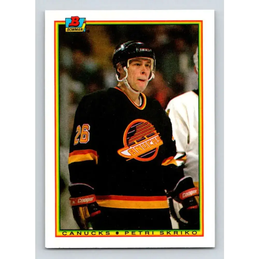 1990-91 Bowman #54 Petri Skriko NM-MT Vancouver Canucks Hockey Card - Hockey Card Single