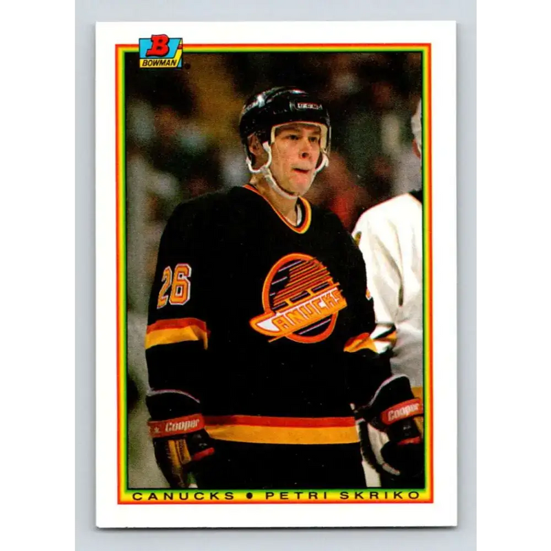 1990-91 Bowman #54 Petri Skriko NM-MT Vancouver Canucks Hockey Card - Hockey Card Single