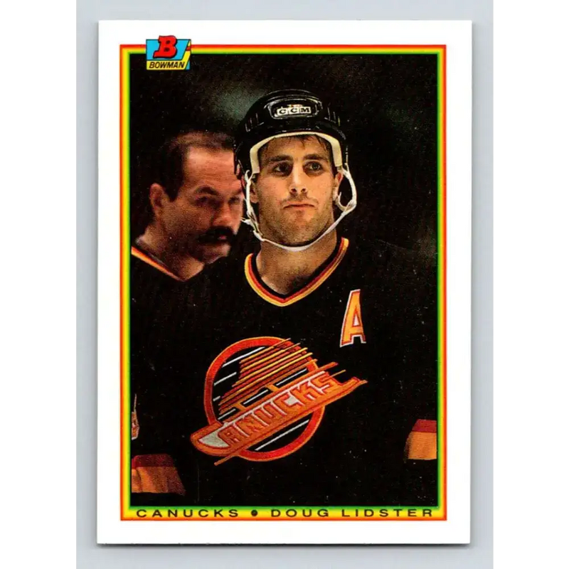 1990-91 Bowman #56 Doug Lidster NM-MT Vancouver Canucks Hockey Card - Hockey Card Single