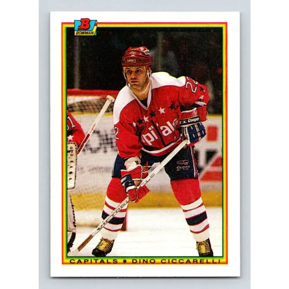 1990-91 Bowman #69 Dino Ciccarelli NM-MT Washington Capitals Hockey Card - Hockey Card Single