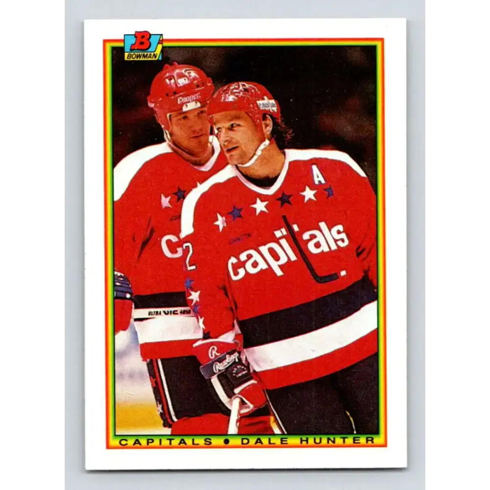 1990-91 Bowman #71 Dale Hunter NM-MT Washington Capitals Hockey Card - Hockey Card Single