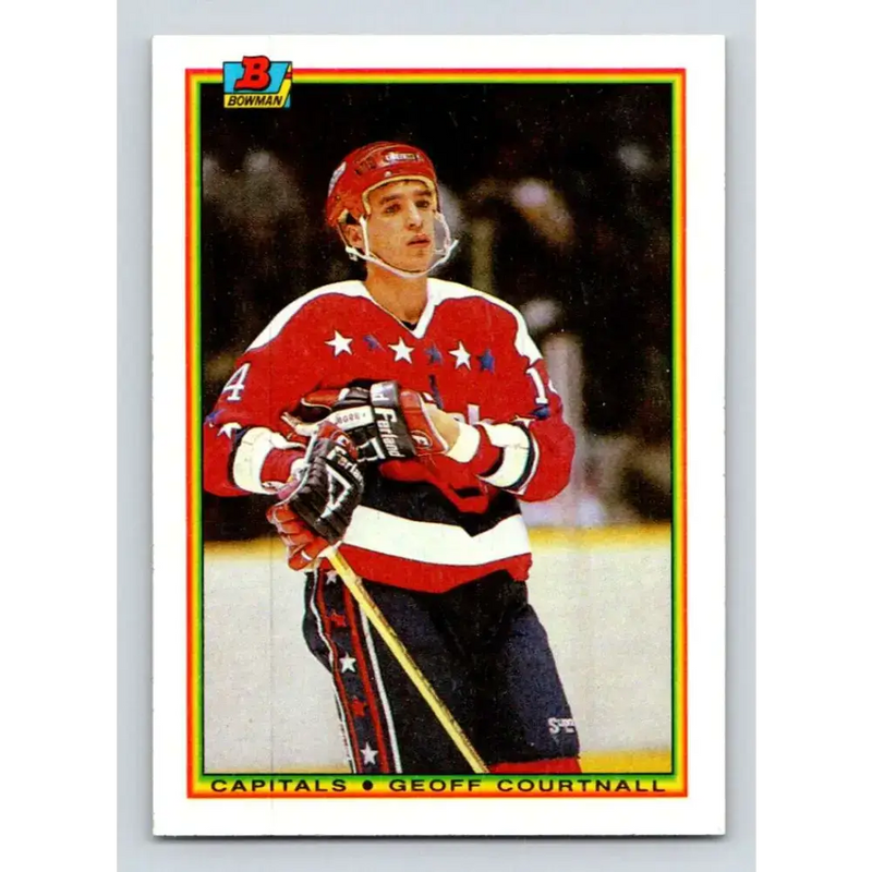 1990-91 Bowman #73 Geoff Courtnall NM-MT Washington Capitals Hockey Card - Hockey Card Single