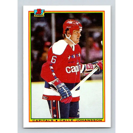 1990-91 Bowman #75 Calle Johansson NM-MT Washington Capitals Hockey Card