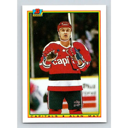 1990-91 Bowman #78 Alan May NM-MT Washington Capitals Hockey Card