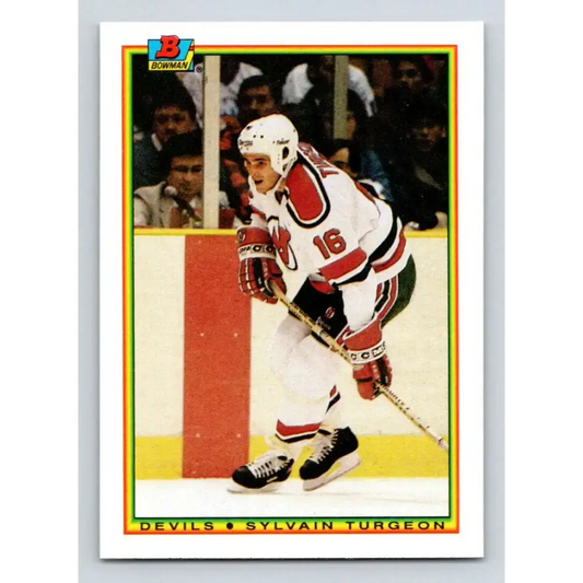 1990-91 Bowman #81 Sylvain Turgeon NM-MT New Jersey Devils Hockey Card