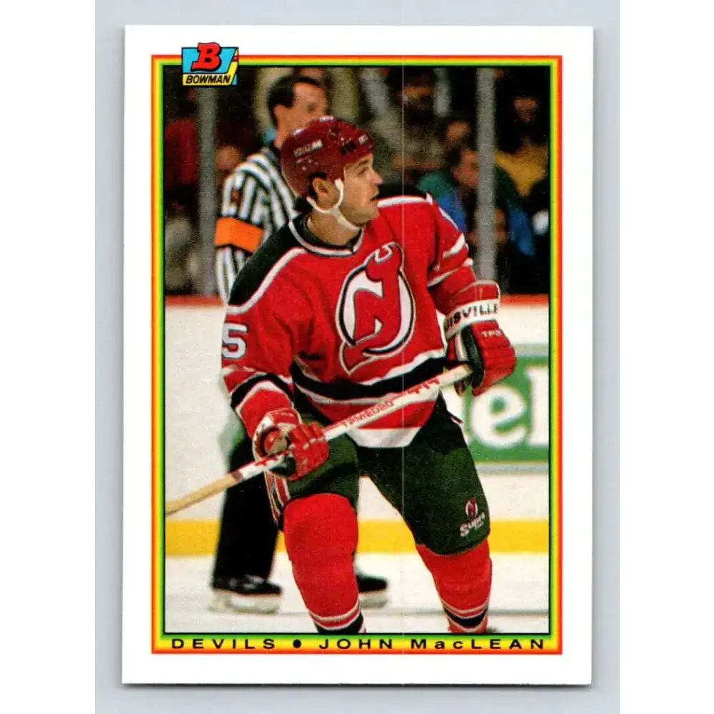 1990-91 Bowman #83 John MacLean NM-MT New Jersey Devils Hockey Card - Hockey Card Single