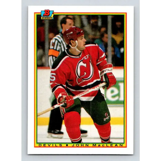 1990-91 Bowman #83 John MacLean NM-MT New Jersey Devils Hockey Card