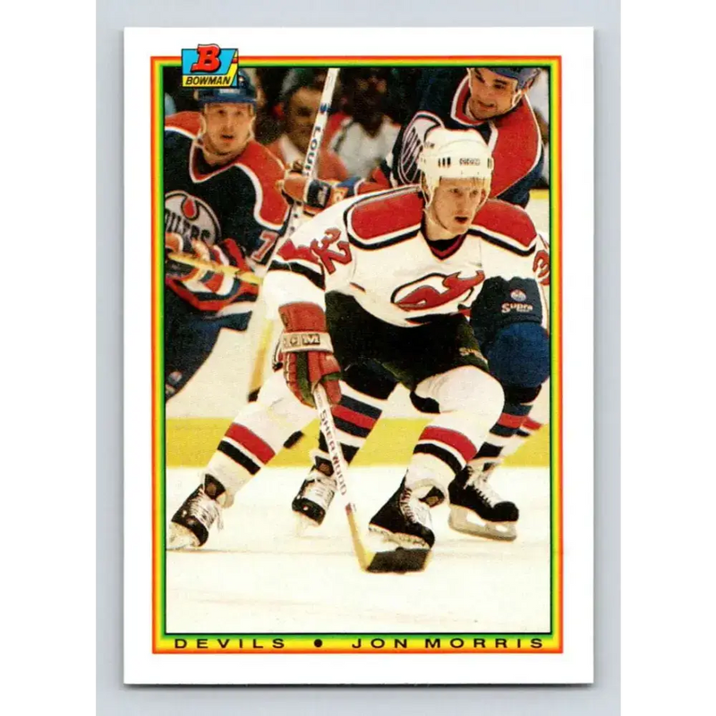 1990-91 Bowman #84 Jon Morris NM-MT New Jersey Devils Hockey Card - Hockey Card Single