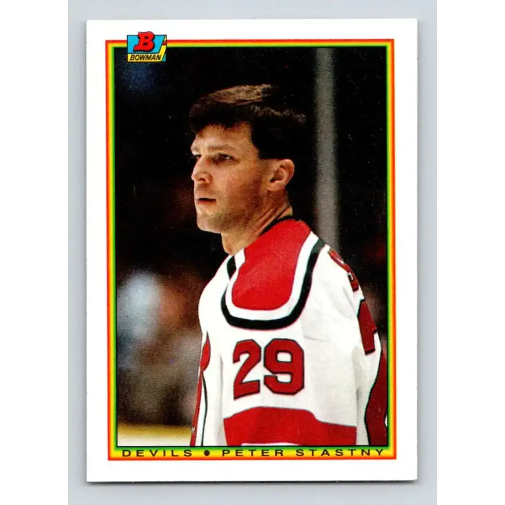 1990-91 Bowman #86 Peter Stastny NM-MT New Jersey Devils Hockey Card - Hockey Card Single