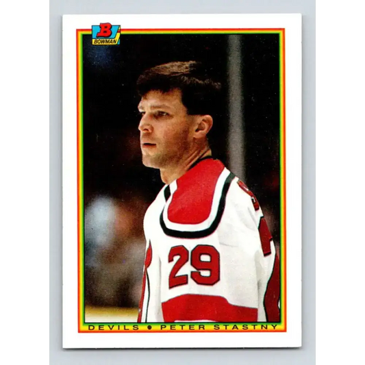 1990-91 Bowman #86 Peter Stastny NM-MT New Jersey Devils Hockey Card
