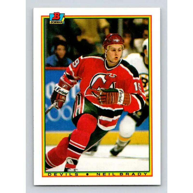 1990-91 Bowman #88 Neil Brady NM-MT New Jersey Devils Hockey Card - Hockey Card Single